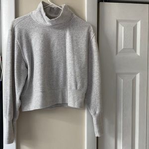 Womens Abercrombie Cropped Cowlneck Sweatshirt